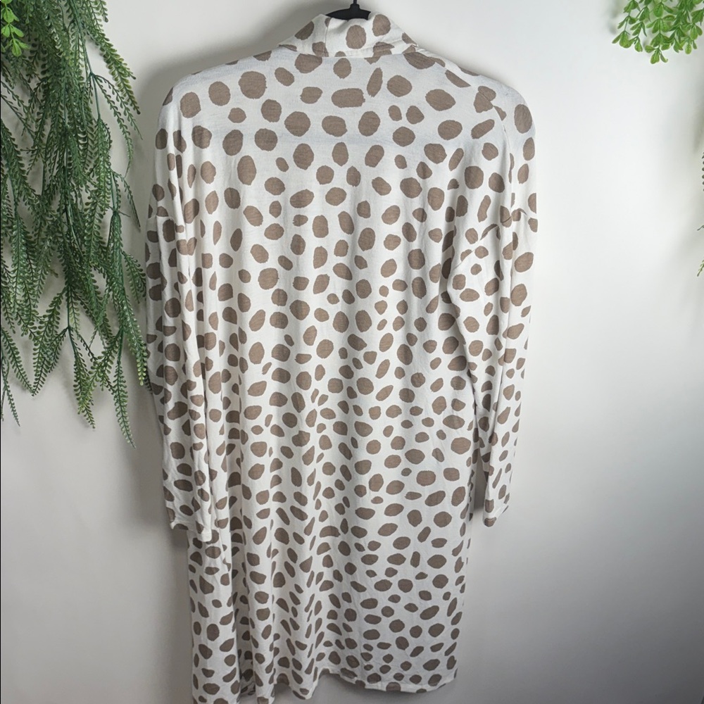 Ann Taylor White Cardigan with Brown Dots - Picture 8 of 8